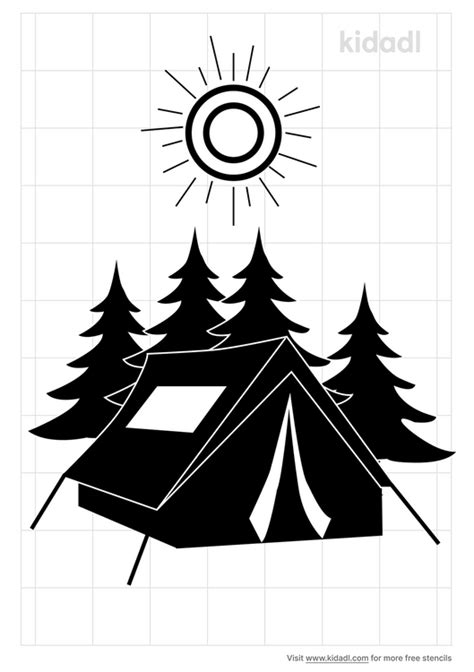 Printable Camping Stencils